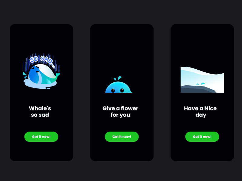 Whale stickers for you on BestChat 🥰 animation graphic design