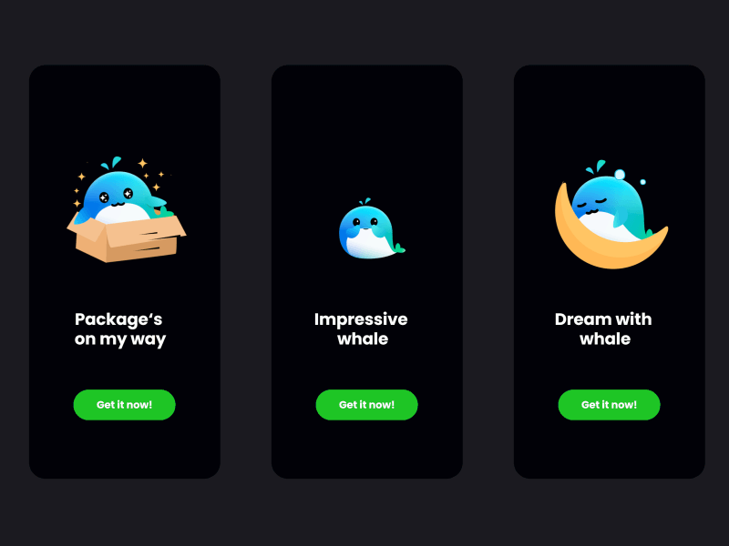 Whale stickers for you on BestChat 🥰 animation graphic design ui