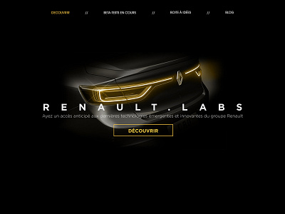 Homepage - Renault black cars corporate homepage renault web design white yellow