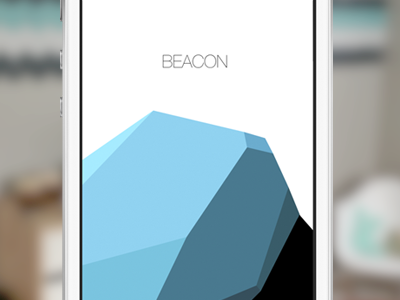 Beacon launch image app design flat ios ios7 mockup vector