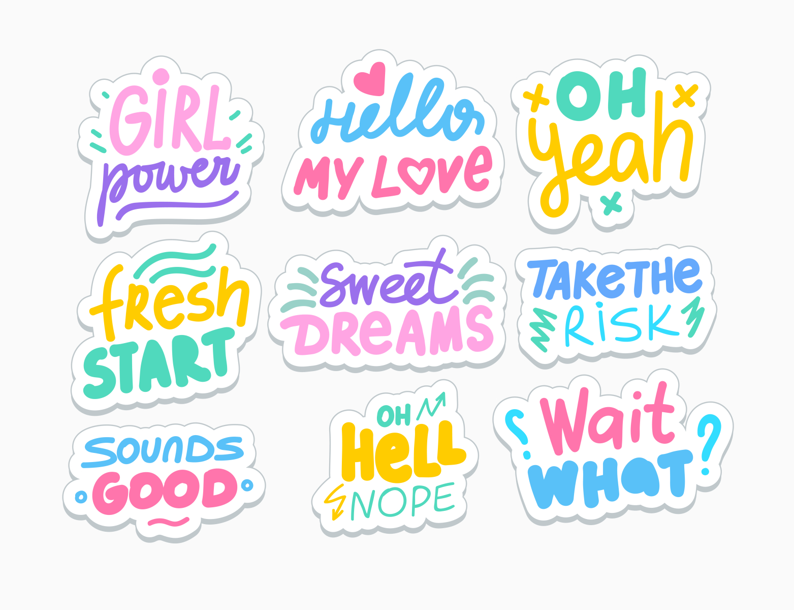 Cute stickers by Re2deer???? on Dribbble