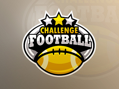 Football logo college football football team label logo sport