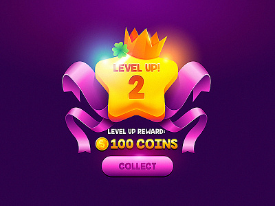 Level Up app arcade banner gui interface level up