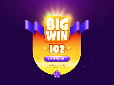 Online game big win banner template