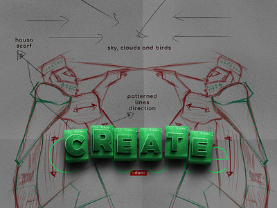 Create - Illustrated graphic design illustration