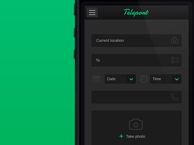 Teleport 2013 app application clean dark elad flat icon ios iphone ui ux weizman