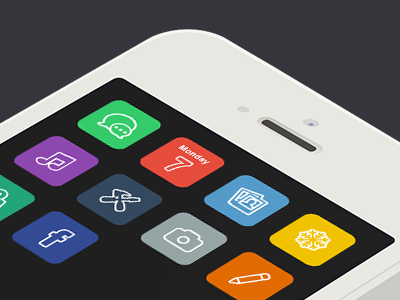 IOS 7 Concept 2013 app application clean colors elad flat icon ios ios7 iphone trend ui ux weizman