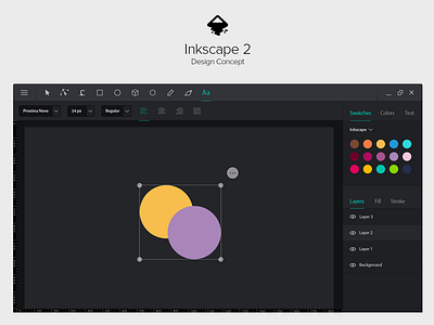 Inkscape 2 concept dark inkscape redesign