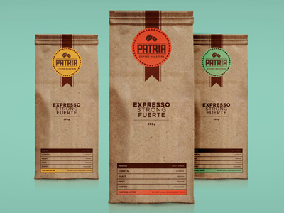 Patria coffee colors latin package