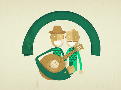 Sicredi country illustration singers