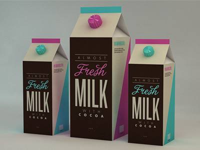 Fresh Milk c4d milk packaging