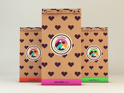 Cocoville chocolate colors love packaging