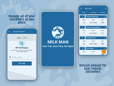 Milk Man app branding design graphic design illustration logo typography ui ux vector