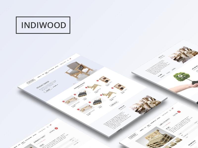 Indiwood clean ui clean web shop website design webdesign page website branding ecommerce desktop uiux ui illustration design