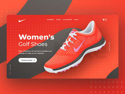 Nike redesign concept clean clean ui concept design nike red redesign sniker ui uiux web webdesign website