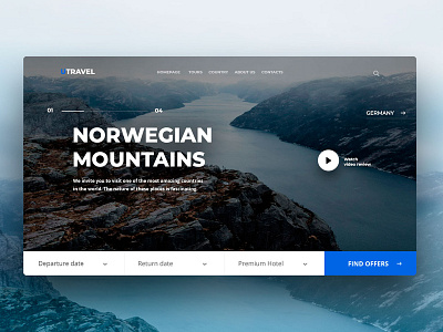 Travel Concept website clean clean ui concept norwegian travel travel agency travel app uiux webdesign website
