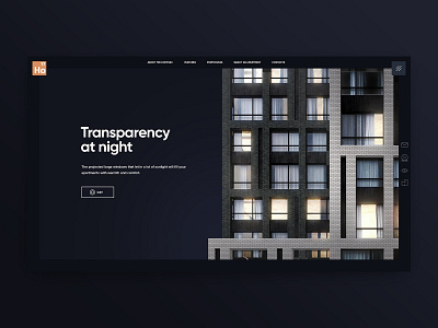 Night view arhitecture concept design homepage house main page night ui ux design web