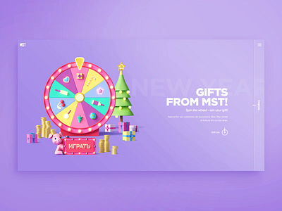 New Year prize draw! agency animation creative design homepage main page motion new year new year 2019 web