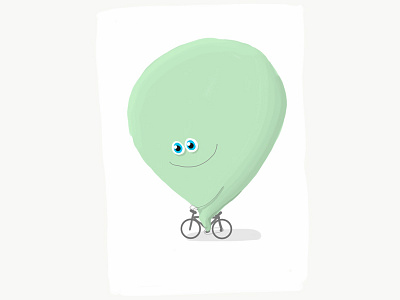 Little Biker adobe sketch apple pen balloon bike biker digital drawing doodle drawing illustration sketch