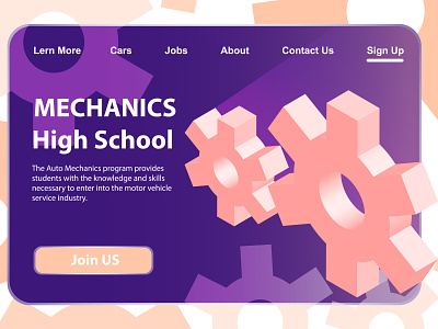 Mechanics High School 3d app branding design icon illustration isometric ui ux vector web