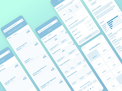 Travel App - Mobile Wireframes