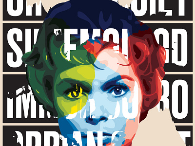 Janet Leigh hitchcock janetleigh psycho stencilart typographyart