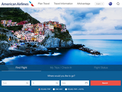 American Airlines Responsive Redesign