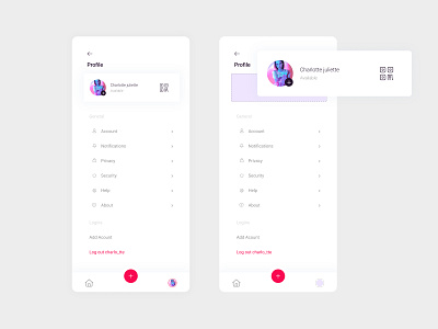 Profile page design design ui ux