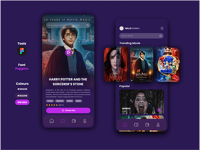 Movie Booking App branding mobile design movie booking ui design