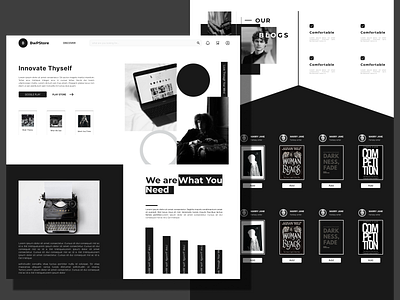 BwPStore - Book Store Website Design app branding design graphic design icon logo typography ui ux vector web design