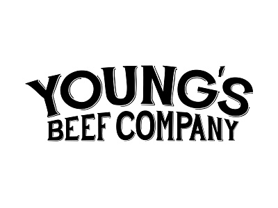 Young's Beef Company Logo Design beef branding food graphic design logo marketing small business typography wholesale youngs beef company