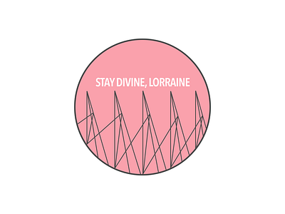 Stay Divine Lorraine design logo philadelphia sketch