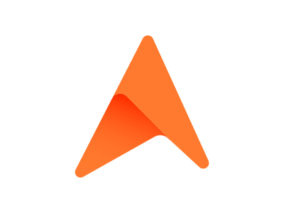 A Logo Concept a logo minimal orange. triangle simple