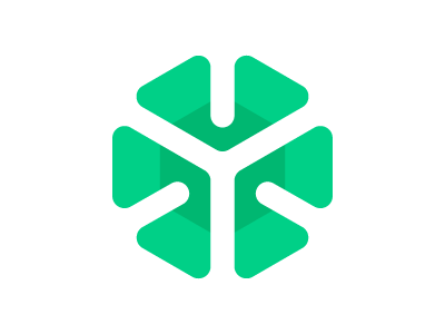 Clover Cube Logo clover cube green logo logotype trefoil