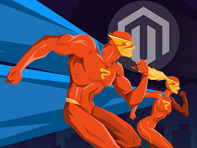 Atwix Blog Illustration 2 blog character e commerce ecommerce flat hero illustration magento sci fi super superhero