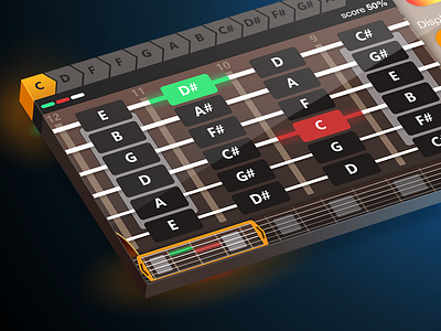 Absolute Pitch Trainer for iPhone (Guitar) absolute pitch guitar iphone learning music perfect pitch product design solfege ui