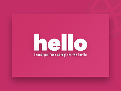 Hello Dribbble dribbble first shot hello welcome
