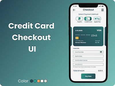 Daily UI Challenge 002 Credit Card Checkout Ui design app app ui appdesign creativedesign credit card ui dailyui 002 dailyuichallenge dailyui01 design figma productdesign tool trendingdesign typography ui uiuxdesign uiuxdesigner ux