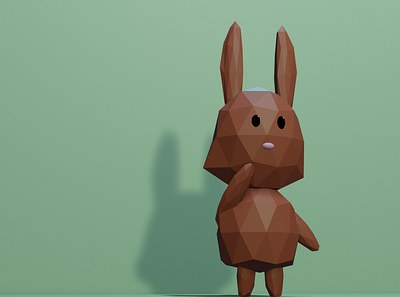 Brown Bunny 3d 3d art blender bunny cute design low poly