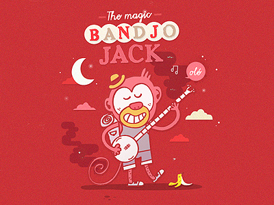 The Magic Bandjo Jack art character character design design illustration illustrator vector vector art vector graphics