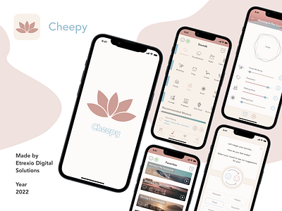 Cheepy Redesign app casestudy design etrexio meditation motivation relax typography ui uidesign ux