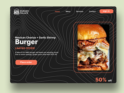 Burger Palace landing page