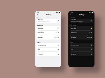 Settings UI DailyUI 007