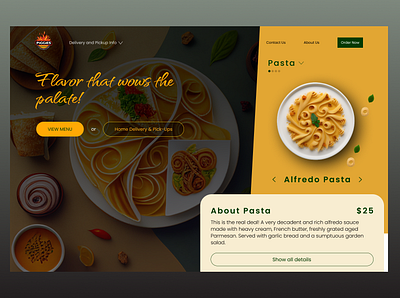 Restaurant Website landing page design food delivery food pickup restaurant restaurant landing page ui ux