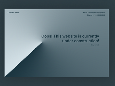 Website Under Construction Mockup (Template) figma graphic design landing page mockup template ui ui design web web design website website design