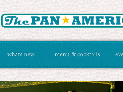 Retro Web Design for NYC Restaurant retro stitch