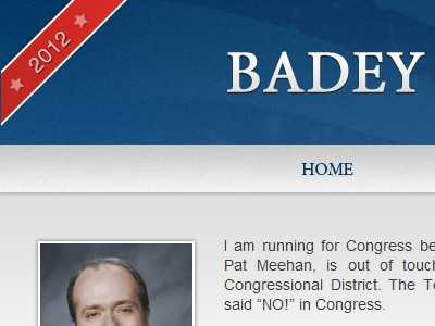 Teaser 2 for a Congressional Candidate's Site clean modern noise