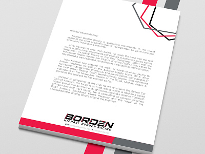Stationery Design | Michael Borden Racing adobe illustrator branding design graphic design graphic design brand letterhead logo marketing collateral stationery stationery design