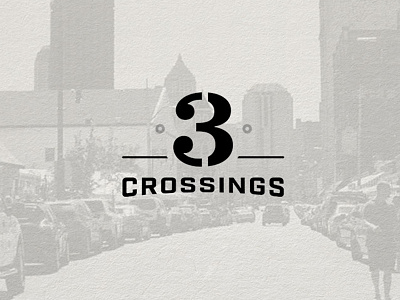 3 Crossings Branding 3 3 crossings branding historic identity logo mark pittsburgh rail stencil vintage