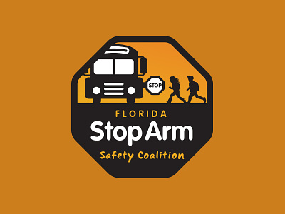 Stop Arm Branding actual size branding bus identity kids logo mark safety school stop arm